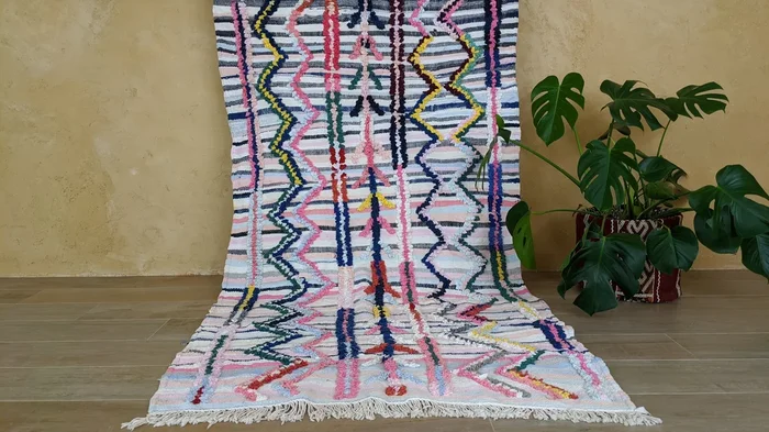 Boucherouite Rug, 220 x 110 cm || 7.22 x 3.61 feet