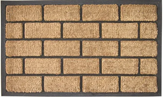 BRICKS RECYCLED RUBBER COIR DOORMAT