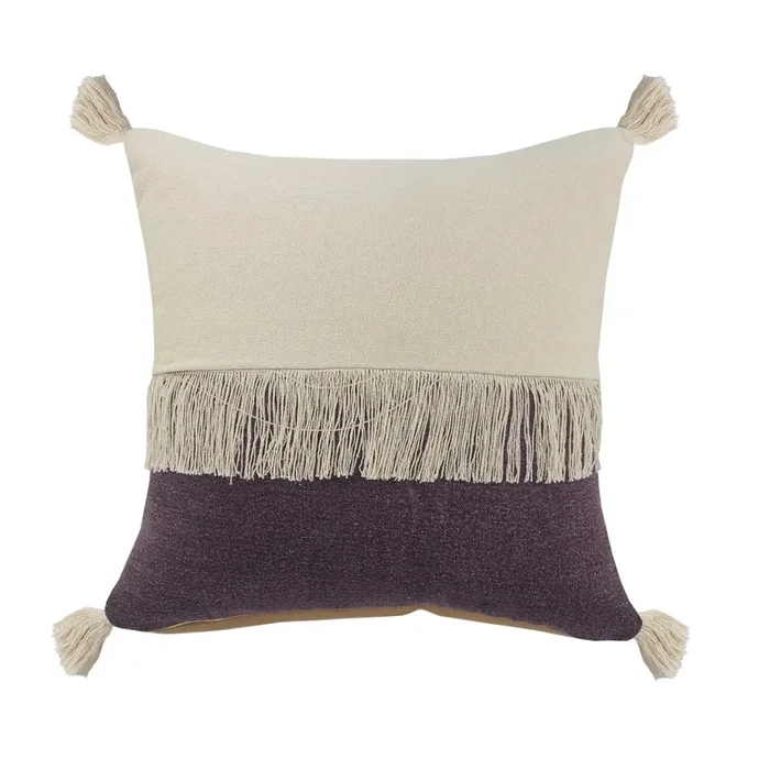 Carnival Lr07663 Eggplant/Off-White Pillow