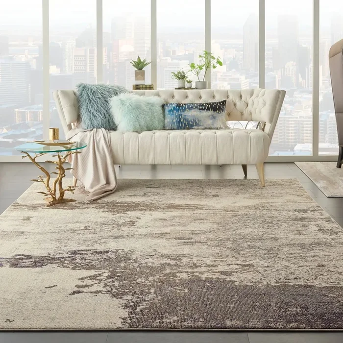 Celestial CES02 Ivory Grey Rug