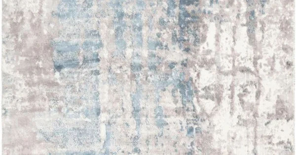 Chandra DAWN DAW-52303 7 ft. 9 in. X 10 ft. 6 in. Rect. Rug – Blue, Grey, White
