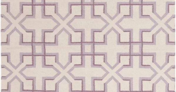 Chandra LIMA LIM-25741 3 ft. X 5 ft. Rect. Rug – White, Purple, Lavendar