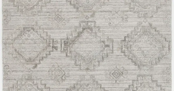 Chandra NIMAH NIM-46502 7 ft. 9 in. X 10 ft. 6 in. Rect. Rug – Silver