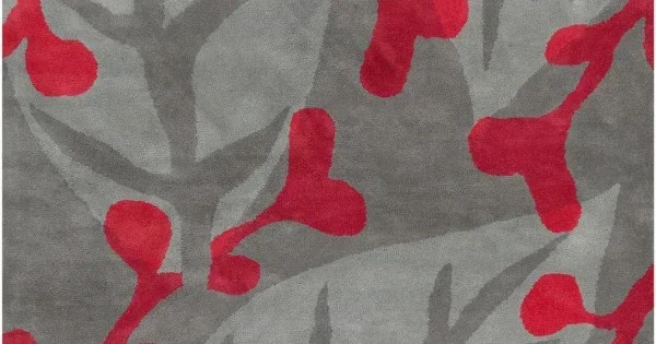 Chandra STELLA STE-52086 5 ft. X 7 ft. 6 in. Rect. Rug – Grey, Red