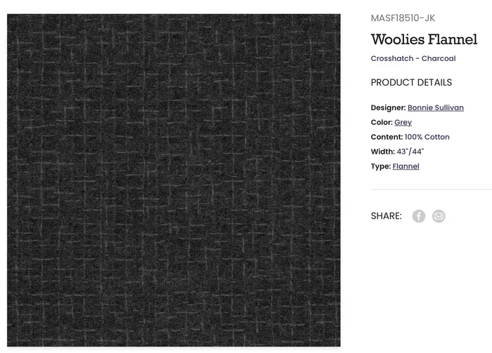 Charcoal Crosshatch Flannel