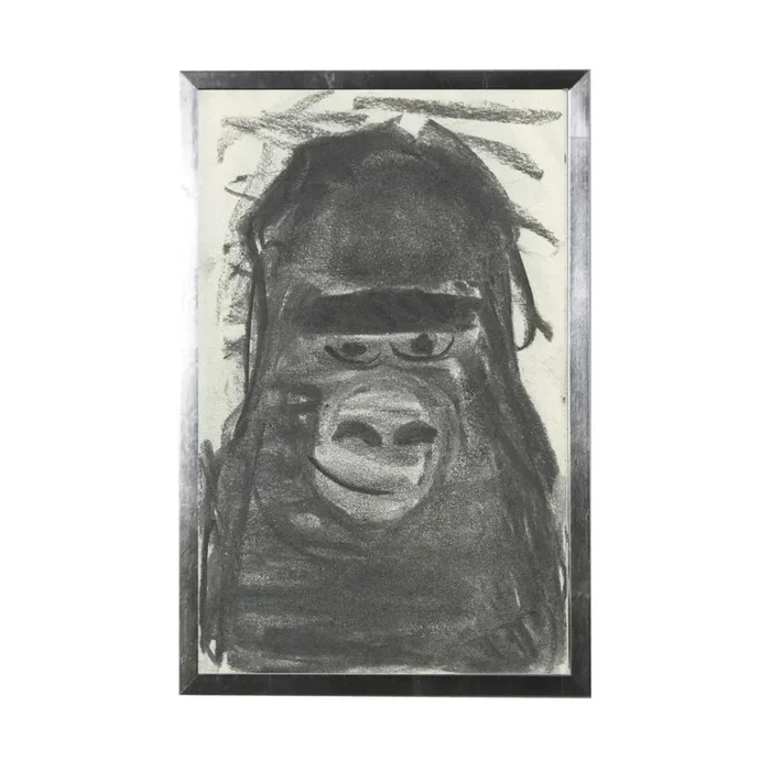 Charcoal Gorilla Framed Art