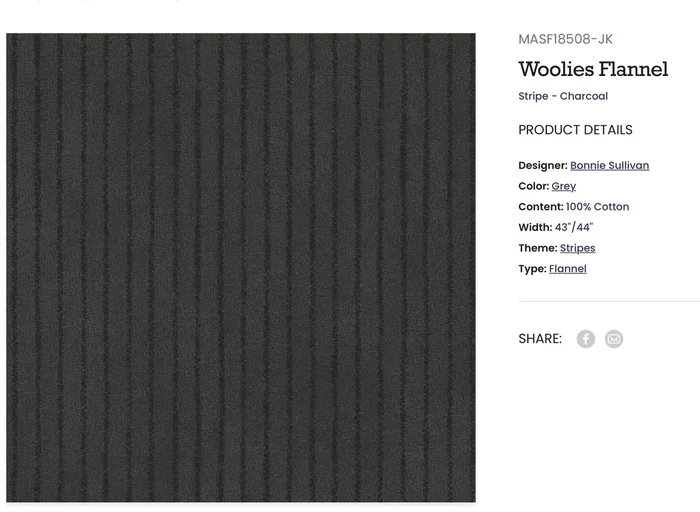 Charcoal Stripe Flannel