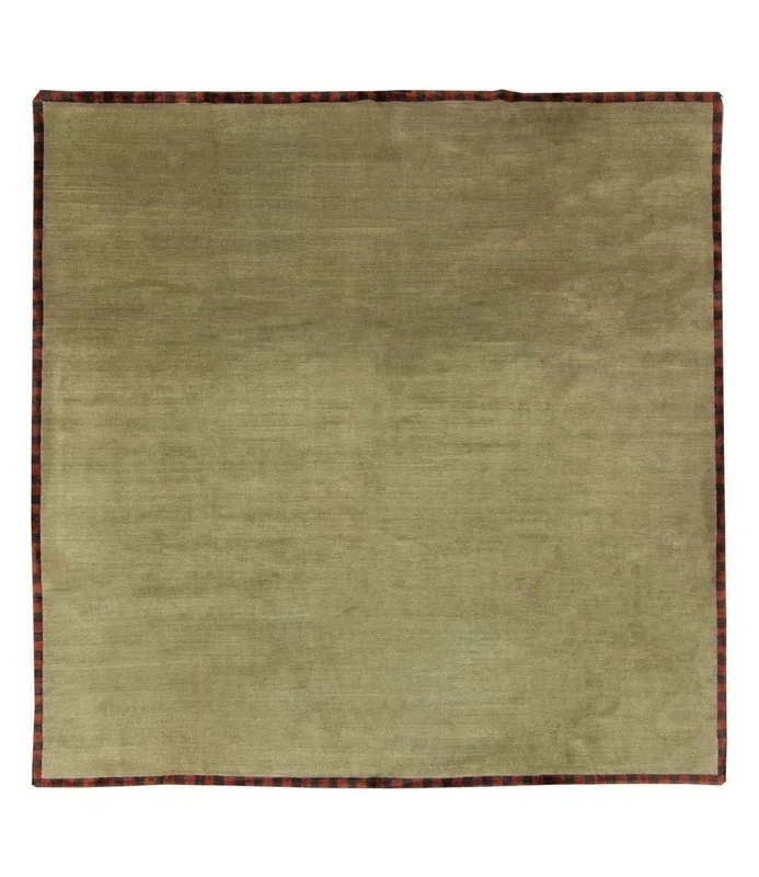 CHECK BORDER CUSTOM RUG
