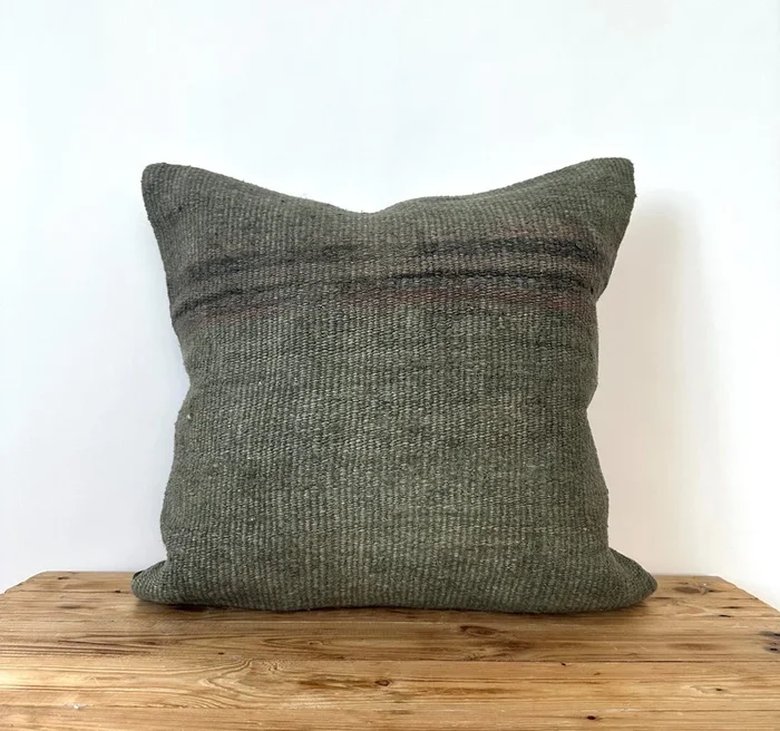 Cherith – Green Hemp Pillow Cover