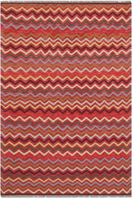 Chic Turkish Kilim Alecia Hand-Woven Wool Rug – 5’1” x 6’8”