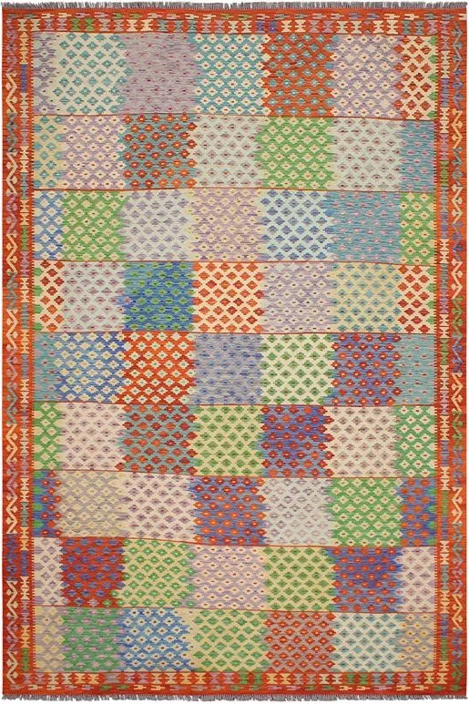 Chic Turkish Kilim Beatrice Hand-Woven Wool Rug – 8’3” x 11’5”