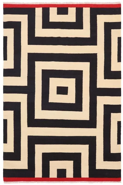 Chic Turkish Kilim Kathy Hand-Woven Wool Rug – 5’10” x 7’11”