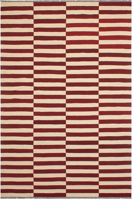 Chic Turkish Kilim Myriam Hand-Woven Wool Rug – 6’6” x 9’10”