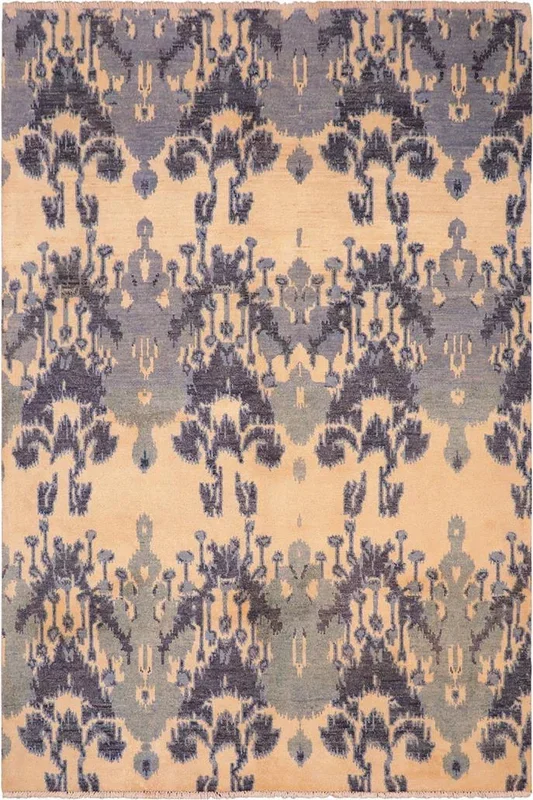 Chic Ziegler Sandie Beige/Blue Wool Rug – 6’0” x 8’5”