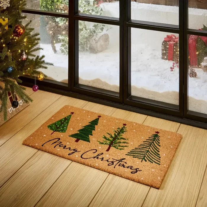 Christmas Coir Trees Green