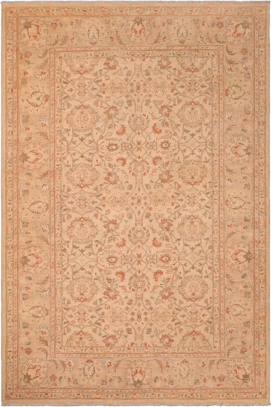 Classic Ziegler Annelies Beige/Tan Wool Rug – 6’2” x 9’0”