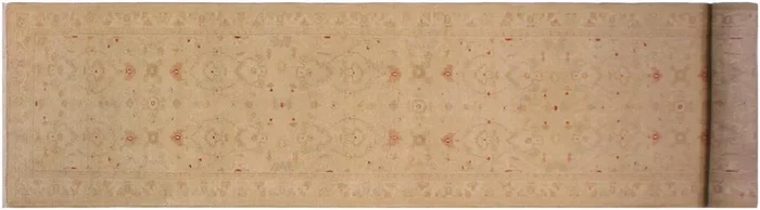 Classic Ziegler Coleen Tan Brown Hand-Knotted Wool Runner – 2’6” x 14’6”