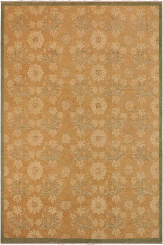 Classic Ziegler Ginger Brown/Green Wool Rug – 10’4” x 13’9”