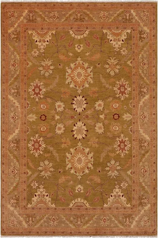 Classic Ziegler Lala Green/Brown Wool Rug – 8’11” x 11’10”