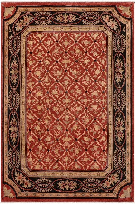 Classic Ziegler Larry Red/Black Wool Rug – 8’10” x 11’4”