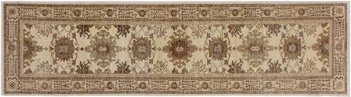 Classic Ziegler Paulita Beige Brown Hand-Knotted Wool Runner – 2’6” x 10’1”