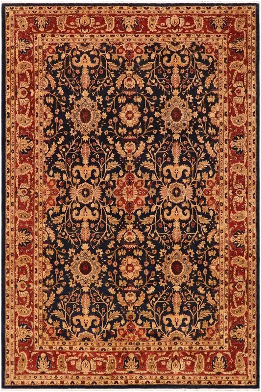 Classic Ziegler Shane Blue/Rust Wool Rug – 8’11” x 12’0”