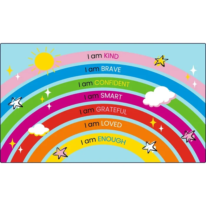 Classroom Rug Stain Resistance Rainbow Confidence