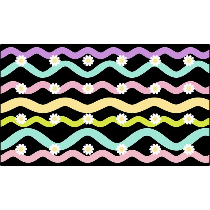Classroom Rug Stain Resistance Wave Pattern