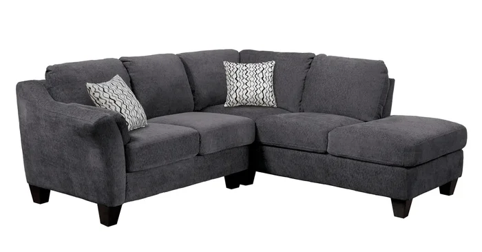 Clayton Ii Rsf Sectional Charcoal Gray