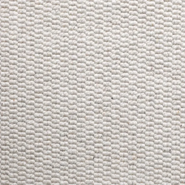 Cloud Woven Wool ( 2.0m wide ) Medium Rug with Belgian Creme Chenille Binding
