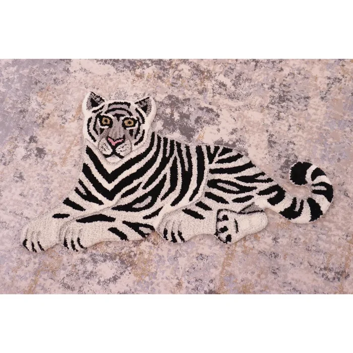 Contemporary Decorate Wild Bengal Baby Tiger Animal Design Area Rug – 1’8” x 2’10”