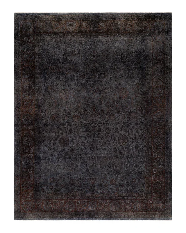 Contemporary Hand Knotted Gray Area Rug 8′ 4″ x 10′ 4″