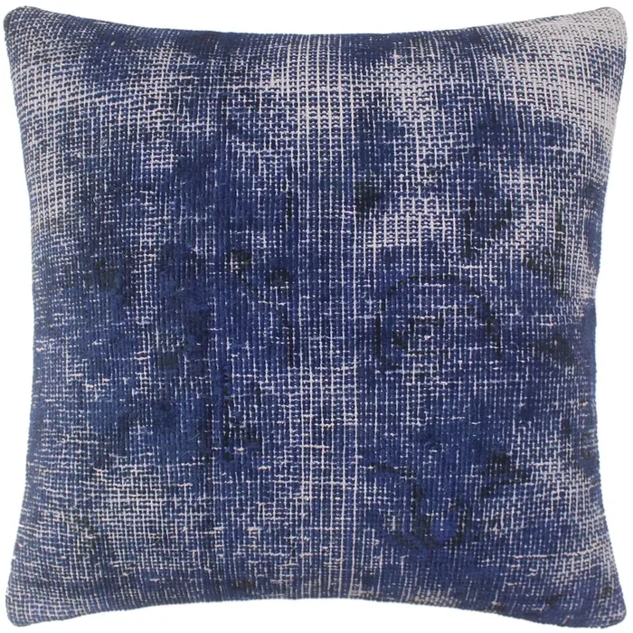 Contemporary Terry Vintage Distressed Handmade Rug Pillow