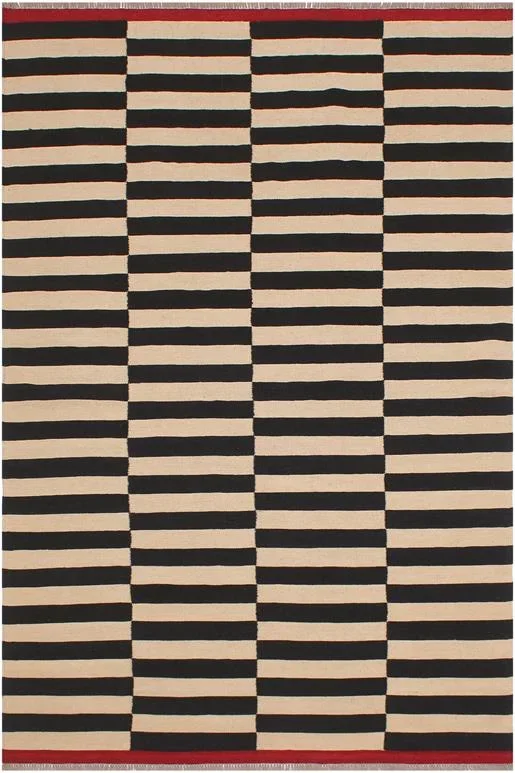 Contemporary Turkish Kilim Kenisha Hand-Woven Wool Rug – 5’7” x 8’1”