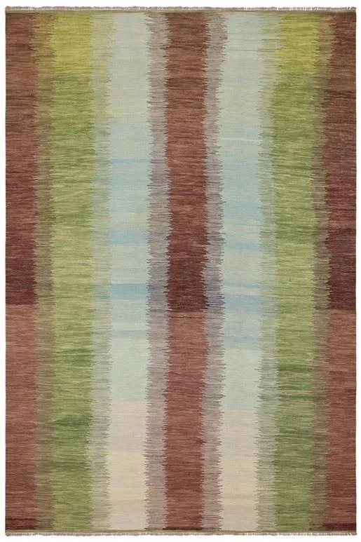Contemporary Turkish Kilim Tristian Hand-Woven Wool Rug-8’2” x 11’4”