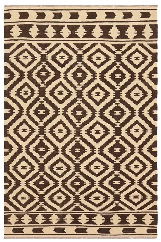 Contemporary Turkish Kilim Zavier Hand-Woven Wool Rug – 5’2” x 7’0”