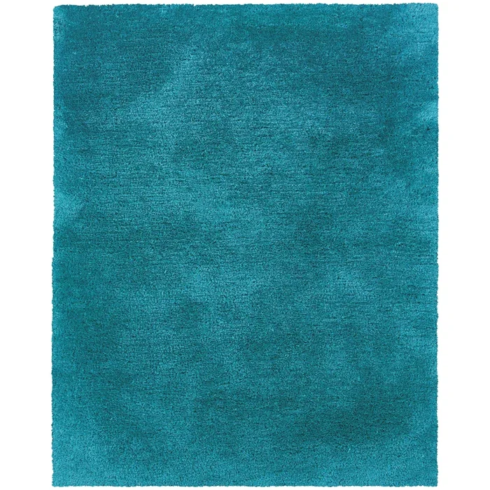 Cosmo Teal Shag Solid Indoor Rug