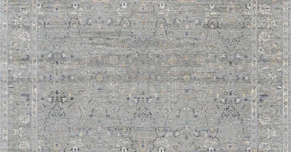 Couristan Couture Dusty Grey /Beige 6799/3775 7 ft. 10 in. X 10 ft. 9 in. Rectangle Rug