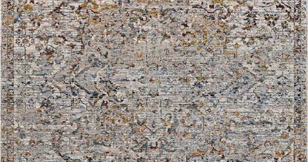 Couristan Luxor Antique Ivory/Gold 8190/0248 2 ft. 7 in. X 12 ft. Rectangle Rug