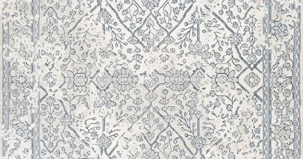 Couristan Marina Lillian Oyster/Slateblue Area Rug 6 ft. 6 in. X 9 ft. 6 in. Rectangle