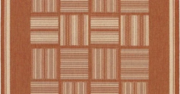 Couristan Recife Bistro Terra Cotta/Natl Area Rug 2 ft. 3 X 11 ft. 9 Rectangle