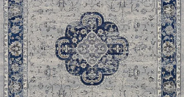 Couristan Sultan Treasures Clover Med Indigo Area Rug 2 ft. 7 in. X 7 ft. 10 in. Rectangle