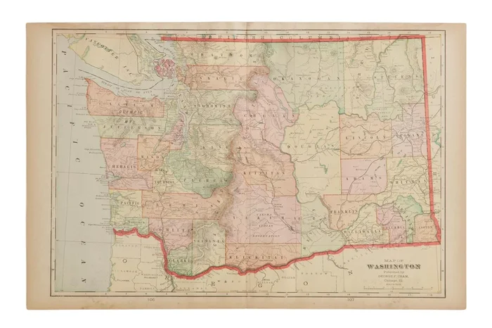 Cram’s 1907 Map of Washington