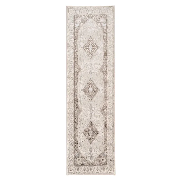 Cream Beige Medallion Runner – Artha