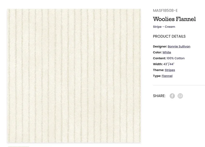 Cream Stripe Flannel