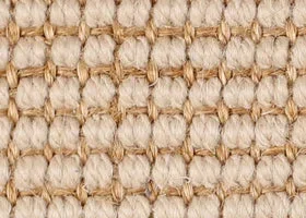 Cream Wool & Sisal small rug with Belgian Fawn Chenille binding