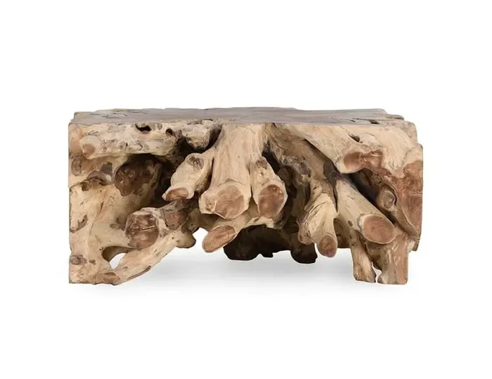 Cypress Root 40″ Square Coffee Table Natural