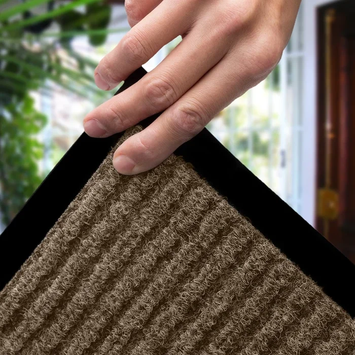 Durable Rubber Door Mat Heavy Duty for Indoor Outdoor, 23×35 Inch