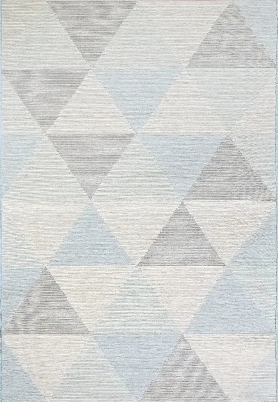 Dynamic Rugs Newport 96004 Blue Ivory Contemporary Machine-Made Rug