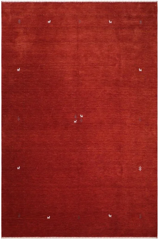 Eclectic Gabbeh Blake Rust Wool Rug – 9’2” x 11’10”